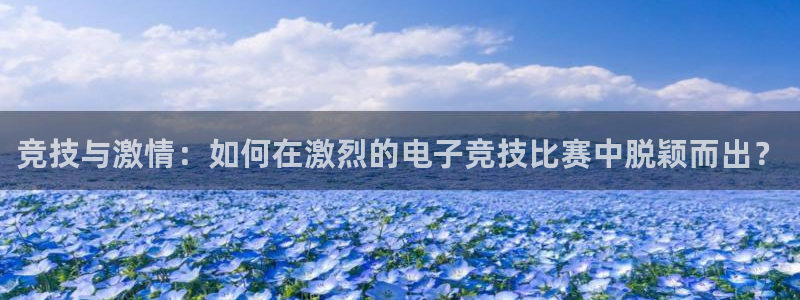 易游电竞CSGO解说：竞技与激情：如何在激烈的电子竞技比赛中脱颖而出？